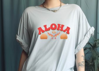 Aloha t shirt vector