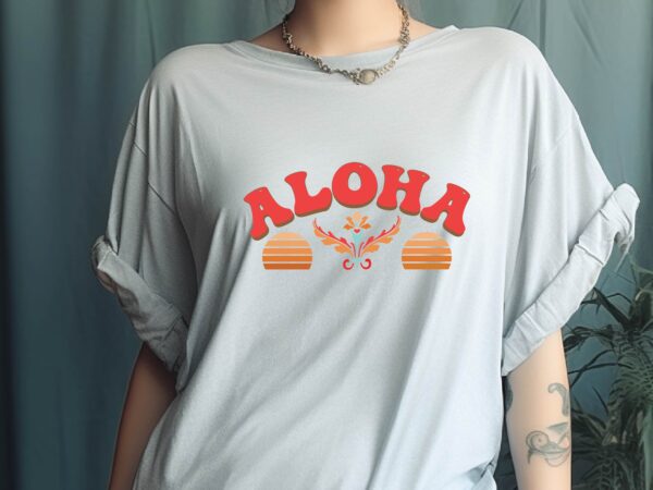 Aloha t shirt vector