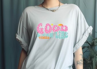 GOOD TIME & TAN LINE TIMES t shirt design template