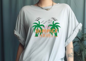 I Love Summer Night t shirt design for sale