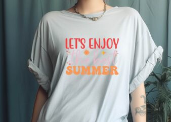 Let’s Enjoy the Best Summer t shirt vector graphic