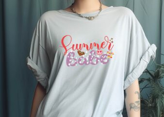 Summer Babe t shirt template vector
