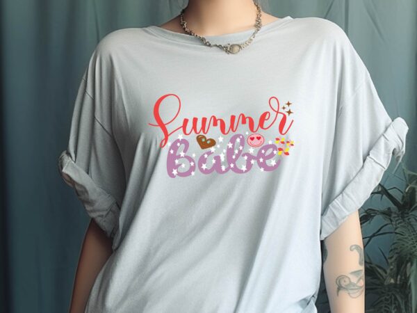 Summer babe t shirt template vector