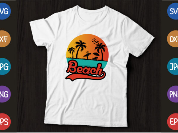 Beach t-shirt design