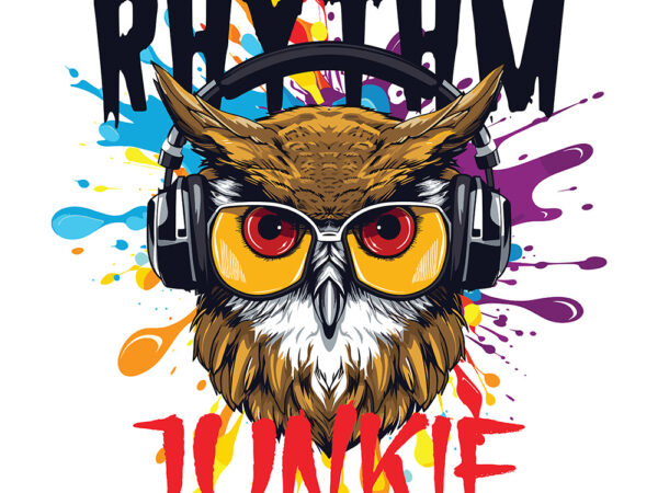 Music owl t shirt designs for sale