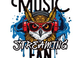 Music Owl t shirt designs for sale