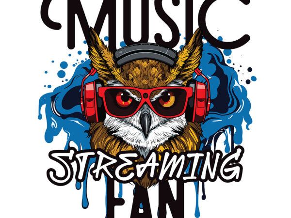 Music owl t shirt designs for sale