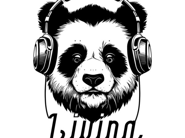 Music panda t shirt designs for sale