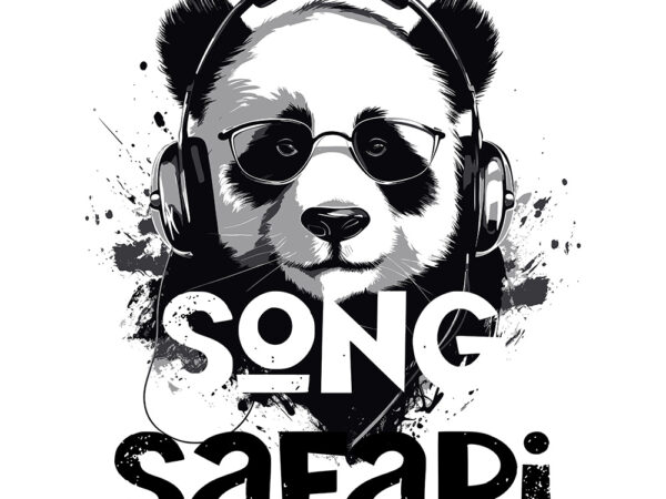 Music panda t shirt designs for sale