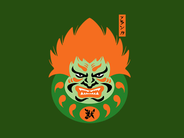 Daruma blanka t shirt vector illustration