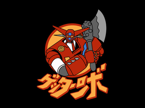 Getter robo t shirt design template