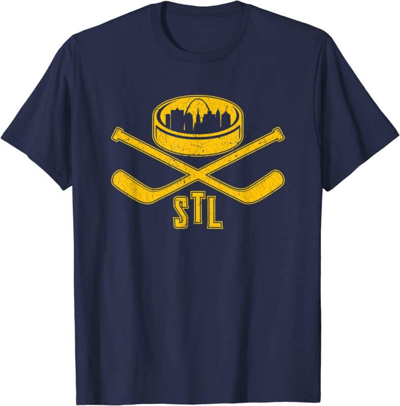 St. Louis Missouri Mo Vintage Ice Hockey Sticks Stl Gift T-Shirt St. Louis Missouri Mo Vintage Ice Hockey Sticks Stl Gift T-Shirt