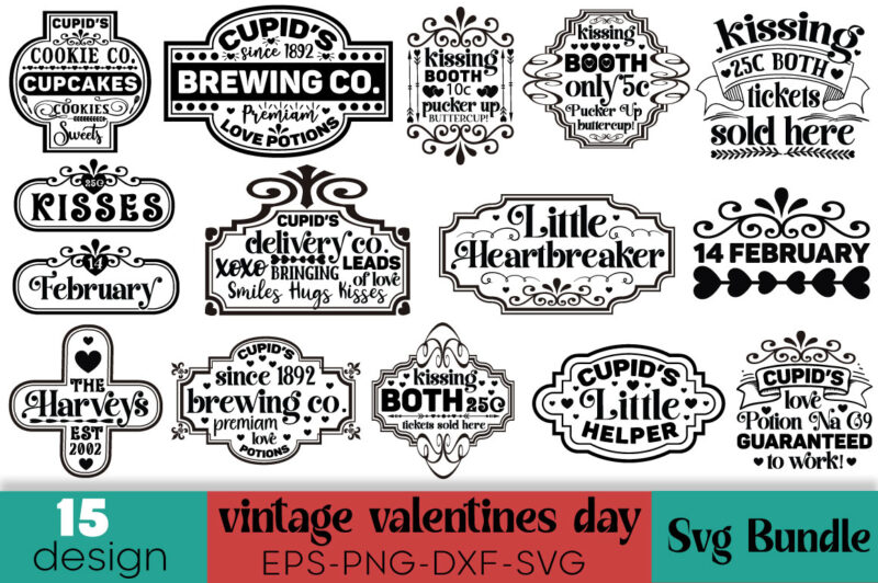 Vintage Valentines Day T-shirt Bundle Vintage Valentines Day Svg Bundle