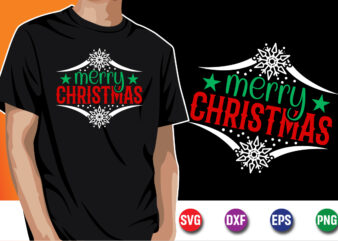 Merry Christmas SVG T-Shirt Design Print Template