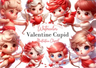 Red Valentine Cupid Sublimation Bundle t shirt design online