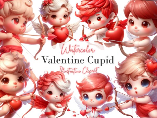 Red valentine cupid sublimation bundle t shirt design online