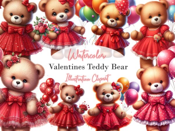 Valentines day teddy bear png clipart t shirt vector art