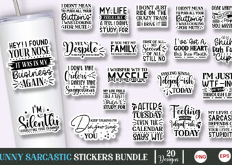 Funny Sarcastic Sticker Bundle, Sarcasm Quotes Stickers PNG Bundle, Funny Sarcastic Stickers Bundle, Stickers Bundle, Sarcastic Stickers Bu