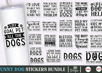 Funny Dog SVG Bundle, Dog Design Bundle, Dog Sticker, Dog mom Sticker, Dog Lover Sticker, pet Sticker, Funny dog quotes, My Children bark,