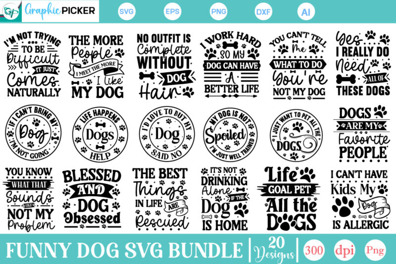 Dog SVG Bundle, Dog Bandana SVG, Funny Dog Bandana SVG Bundle,Pet bandana Svg, Funny Dog Bandana SVG Bundle, Funny Dog SVG, Funny Dog Quote