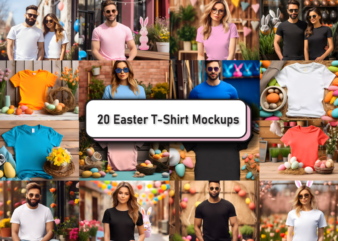 Easter Sunday T-Shirt Mockup Bundle