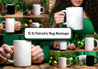 St Patrick’s Mug Mockup Bundle