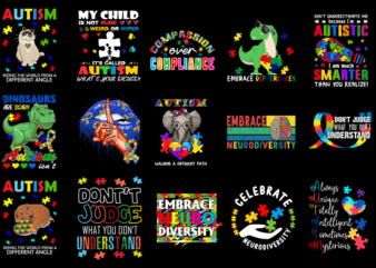 15 Autism Awareness Shirt Designs Bundle P10, Autism Awareness T-shirt, Autism Awareness png file, Autism Awareness digital file, Autism