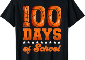 100 Days Of School Basketball T-Shirt