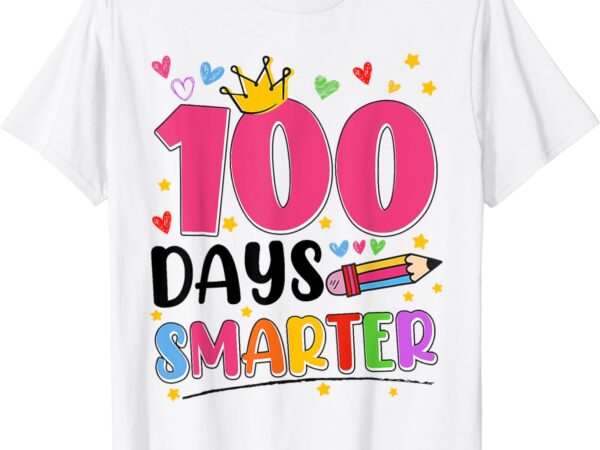 100 days smarter 100th day of school toddlers girls t-shirt