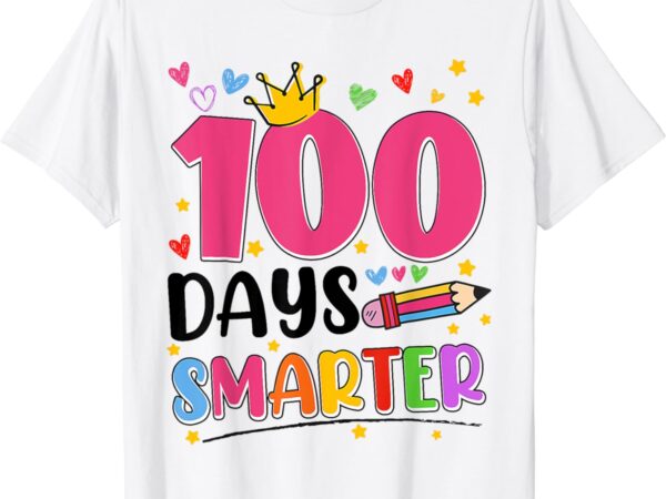 100 days smarter 100th day of school toddlers girls t-shirt 100 days smarter 100th day of school toddlers girls t-shirt