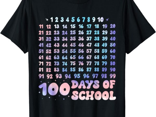100th day of school teacher kids 100 days math numbers t-shirt
