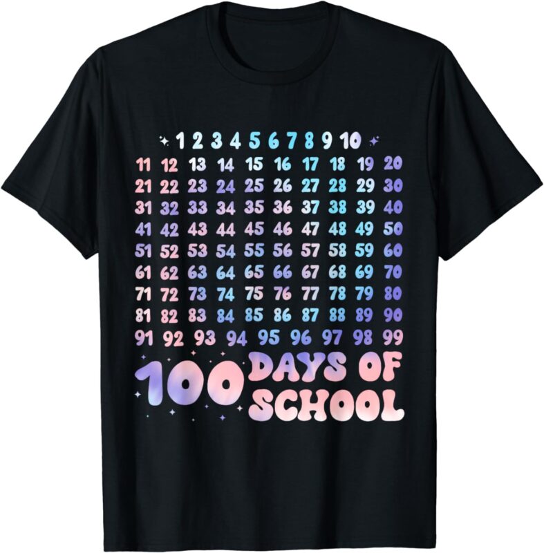 100th Day of School Teacher Kids 100 Days Math Numbers T-Shirt