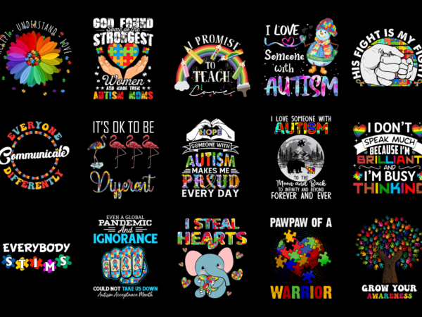 15 autism awareness shirt designs bundle p11, autism awareness t-shirt, autism awareness png file, autism awareness digital file, autism