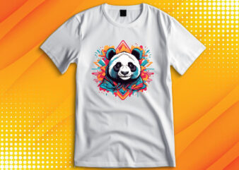 Cute Panda t shirt vector file