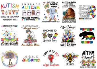 15 Autism Awareness Shirt Designs Bundle P14, Autism Awareness T-shirt, Autism Awareness png file, Autism Awareness digital file, Autism