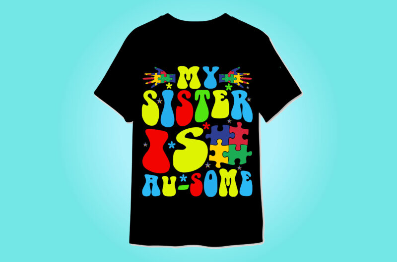 Autism Awareness Retro t-shirt designs bundle