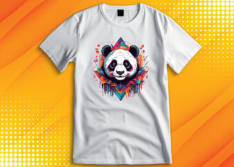 Cute Panda t shirt vector file