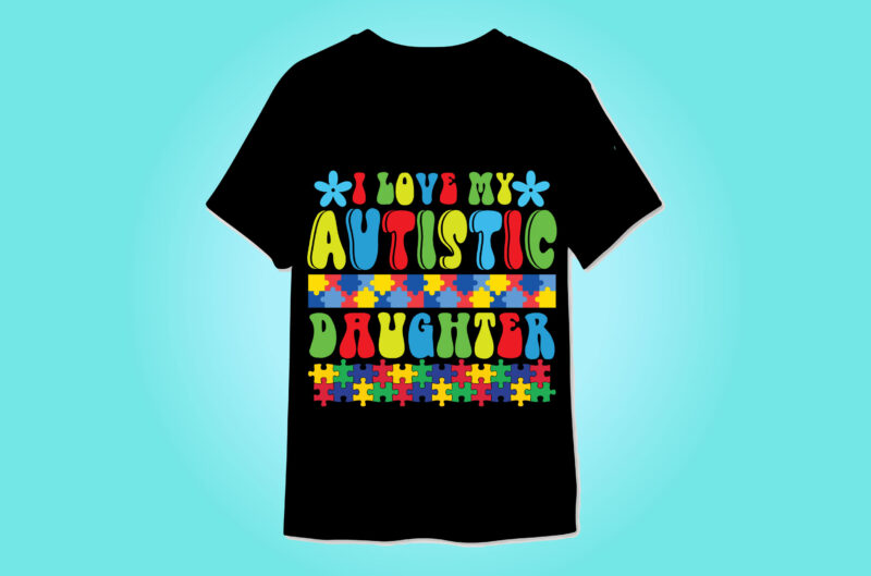 Autism Awareness Retro t-shirt designs bundle