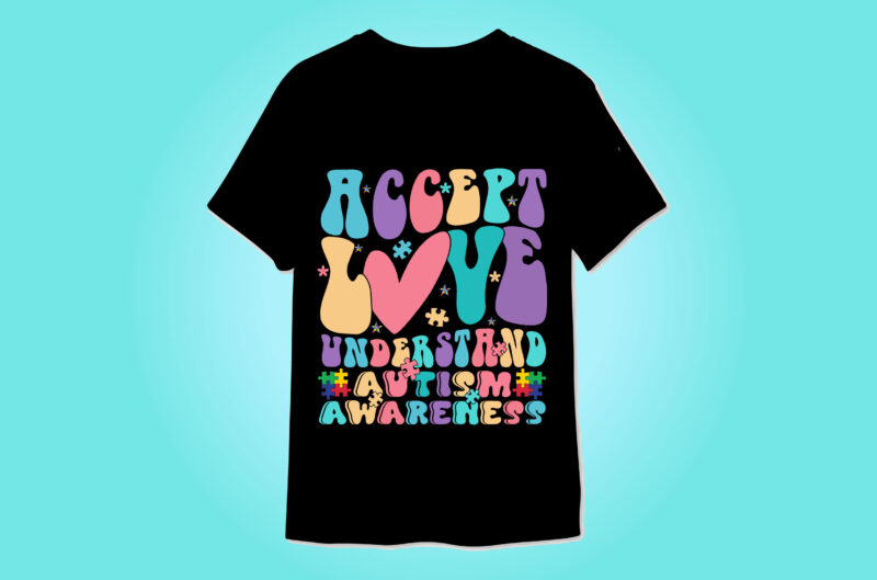 Autism Awareness Retro t-shirt designs bundle