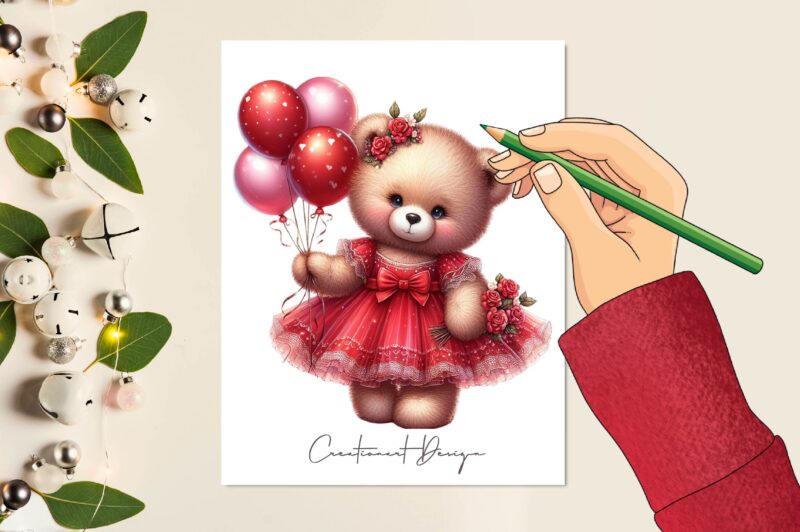 Valentines Day Teddy Bear Png Clipart