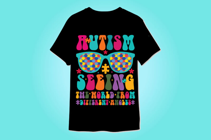 Autism Awareness Retro t-shirt designs bundle