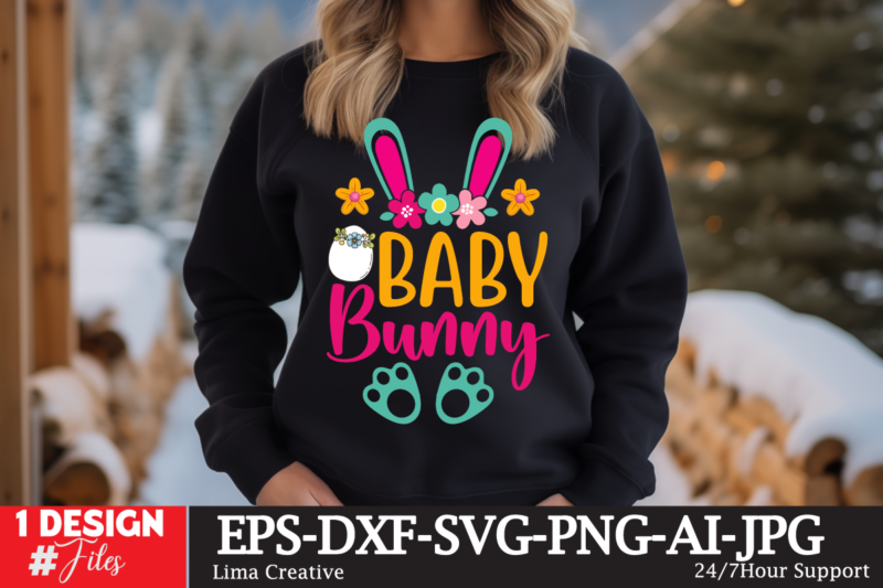 Baby Bunny SVG Cut File ,Happy easter SVG PNG, Easter Bunny Svg, Kids Easter Svg, Easter Shirt Svg, Easter Teacher Svg, Bunny Svg, svg files