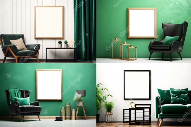 St Patrick’s Wall Art Frame Mockup Bundle