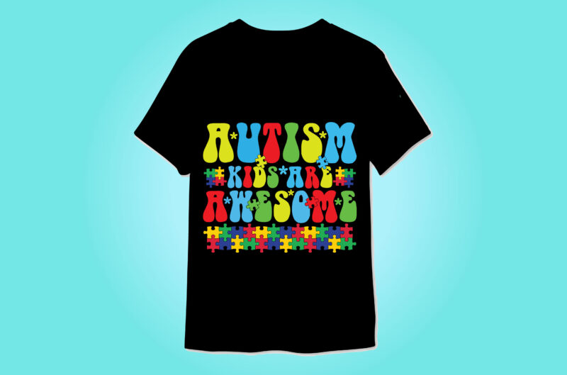 Autism Awareness Retro t-shirt designs bundle