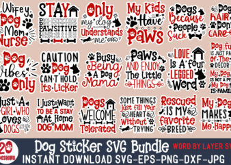 Dog Sticker SVG Bundle,Dog Printable SVG Bundle,Dog Dog Sticker Dog Mom Sticker Dog Mom Printable Stickers Bundle, Animal Sticker Cricut Png