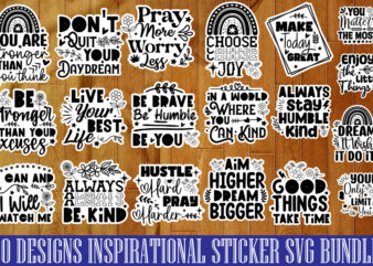 Inspirational Sticker SVG Bundle,Inspirational Sticker SVG Bundle ,Inspirational Sticker SVG Bundle ,Inspirational svg, Digital stickers bun t shirt design for sale