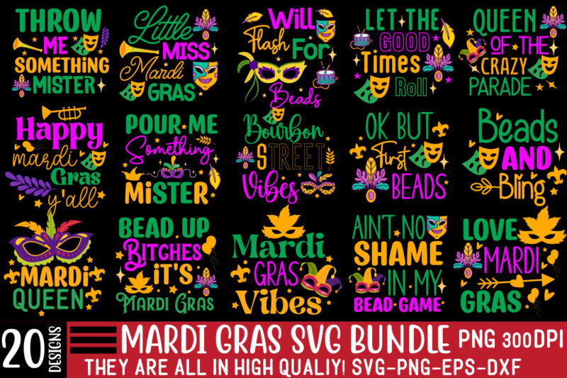 Mardi GrasT-shirt Bundle ,Mardi Gras SVG,Mardi Gras PNG Files,Mardi Gras PNG Files, Happy Mardi Gras Crawfish png, Mardi Gras PNG, Instant D