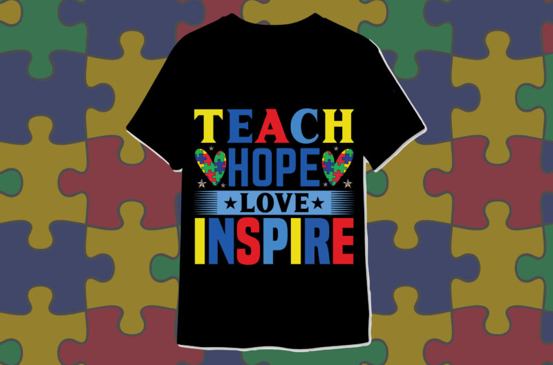 Autism Awareness t-shirt designs bundle