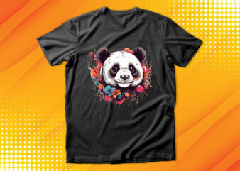 Cute Panda t shirt vector file