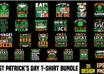 St patrick's day t shirt design bundle